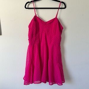 Womens Japna Hot Pink Chiffon Romper – Size XL